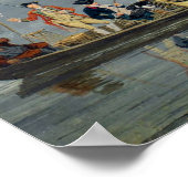 De rivier de Severn bij Shrewsbury, Shropshire Poster (Hoek)