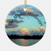 De rivier de Sunset Mississippi Keramisch Ornament (Voorkant)