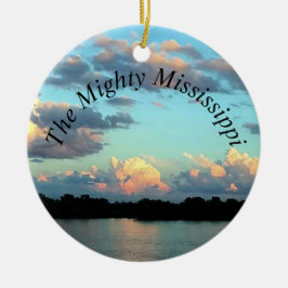 De rivier de Sunset Mississippi Keramisch Ornament