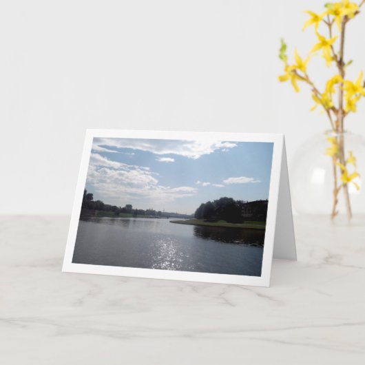 De rivier de Weichsel, landschap van Kraków Kaart (Gele Bloem)