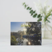De rivier de Wey Godalming - Mooi! Briefkaart (Staand voorkant)