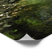 De rivier die door bosgebied stroomt. poster (Hoek)