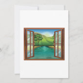 De rivier door een open venster Landscape Uitnodig Kaart (Voorkant)