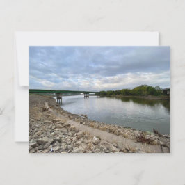 De rivier en de brug op een Gezegde van de Dag Hal Briefkaart