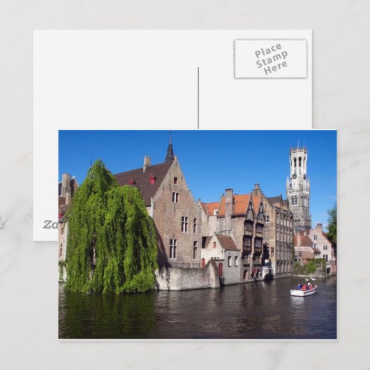 De rivier in Brugge, België Briefkaart (Voorkant / Achterkant)