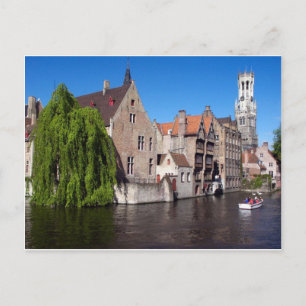 De rivier in Brugge, België Briefkaart