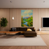 De rivier in het bos | AI Art Poster