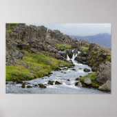 De rivier in het nationaal park Thingvellir, IJsla Poster (Voorkant)