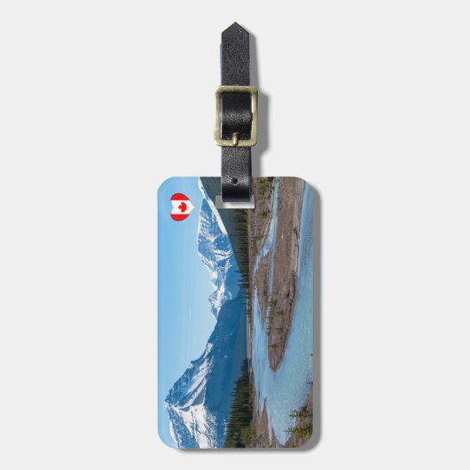 De rivier langs de Icefields Parkway Highway 93 -  Bagagelabel (Voorkant verticaal)