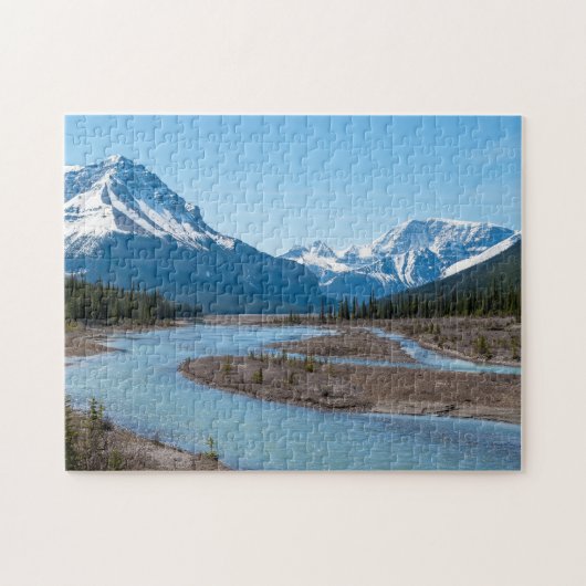 De rivier langs de Icefields Parkway Highway 93 -  Legpuzzel (Horizontaal)