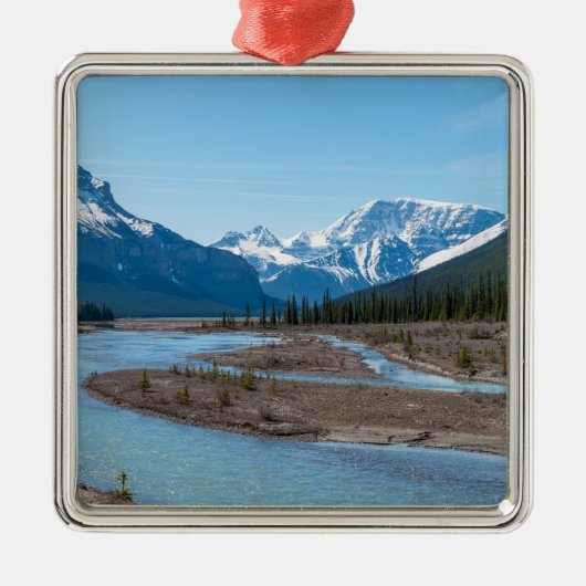 De rivier langs de Icefields Parkway Highway 93 -  Metalen Ornament (Voorkant)