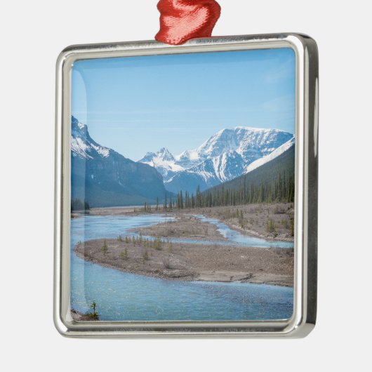 De rivier langs de Icefields Parkway Highway 93 -  Metalen Ornament (Links)