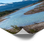 De rivier langs de Icefields Parkway Highway 93 - Poster (Hoek)