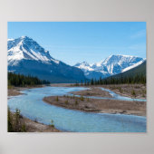 De rivier langs de Icefields Parkway Highway 93 -  Poster (Voorkant)