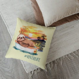De rivier Life Sloth | Schattig Kussen