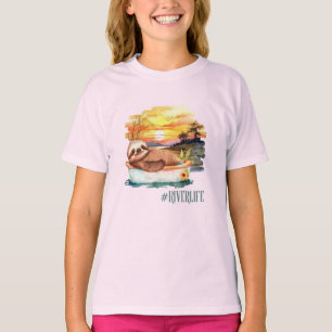 De rivier Life Sloth   Schattig meisjes T-shirt