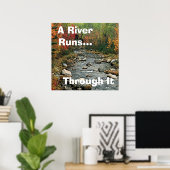 De rivier loopt erdoorheen poster (Thuiskantoor)