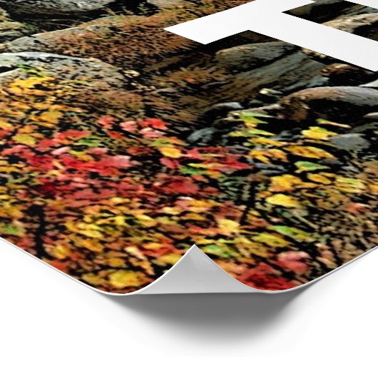 De rivier loopt erdoorheen poster (Hoek)