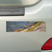 De rivier met Rowing Boats door Vincent van Gogh Bumpersticker (Op auto)
