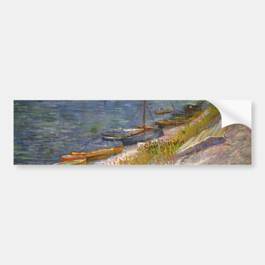 De rivier met Rowing Boats door Vincent van Gogh Bumpersticker (Voorkant)