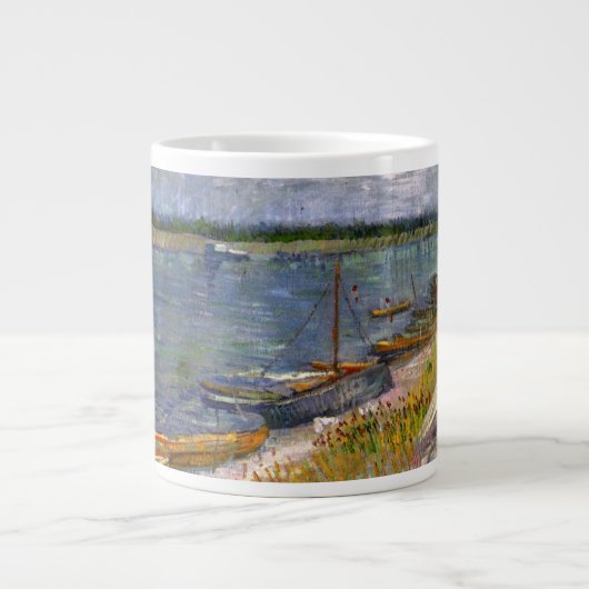 De rivier met Rowing Boats door Vincent van Gogh Grote Koffiekop (Voorkant)