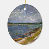 De rivier met Rowing Boats door Vincent van Gogh Keramisch Ornament (Links)