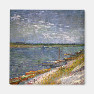 De rivier met Rowing Boats door Vincent van Gogh Magneet