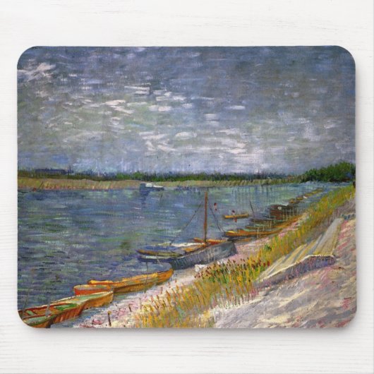 De rivier met Rowing Boats door Vincent van Gogh Muismat (Voorkant)