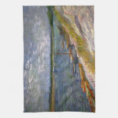 De rivier met Rowing Boats door Vincent van Gogh Theedoek (Verticaal)