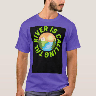 De rivier noemt Bright Green T-shirt