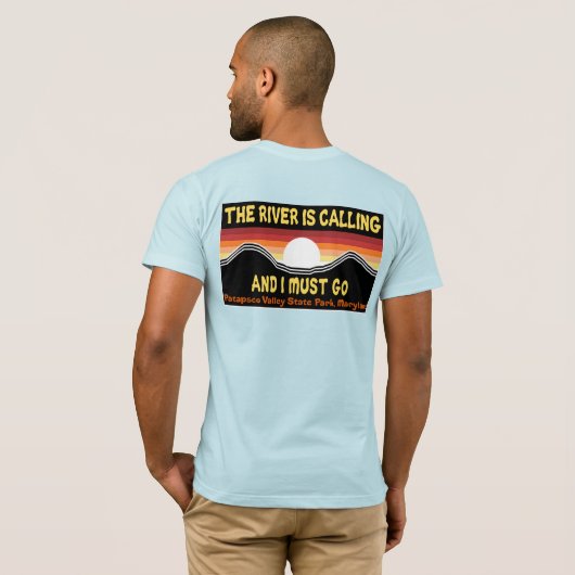 De rivier noemt de rivier TShirt (Achterkant volledig)