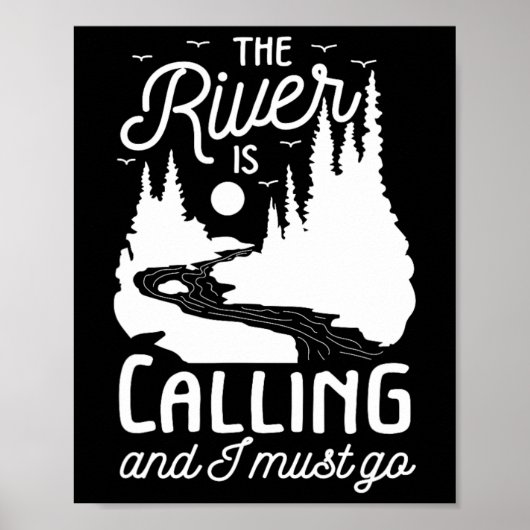 De rivier noemt me: "Ik moet naar het witte water. Poster (Voorkant)