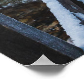 De rivier passeren in de winter poster (Hoek)