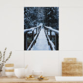 De rivier passeren in de winter poster (Keuken)