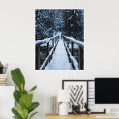 De rivier passeren in de winter poster (Thuiskantoor)