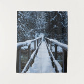 De rivier passeren in de winter wandkleed (Voorkant)