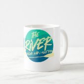 De rivier roept en ik moet roeien Grappige rivier Koffiemok (Voorkant rechts)