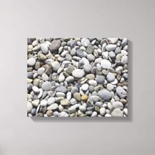 DE RIVIER SCHOMMELT DE GRIJZE NATUUR WALLPAPE VAN CANVAS AFDRUK