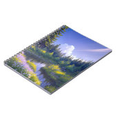 De rivier te midden van het Verdant-dennenbos Notitieboek (Linkerzijde)