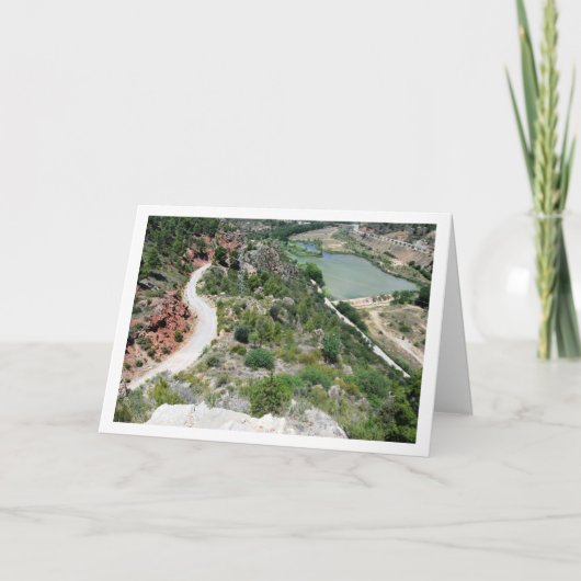 De rivier Turia, Domeño Viejo, Valencia, Spaans Kaart (Voorkant)