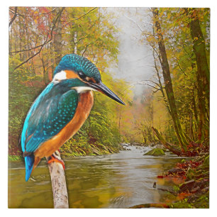 De Rivier van de ijsvogel Tegeltje