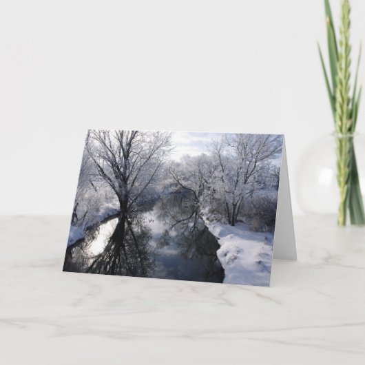 De Rivier van de winter Feestdagen Kaart (Voorkant)
