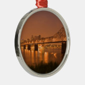 De Rivier van Ohio van de Brug van de Lichten van Metalen Ornament (Rechts)