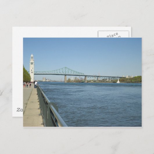 De Rivier van Saint Laurent, Montreal Briefkaart (Voorkant / Achterkant)