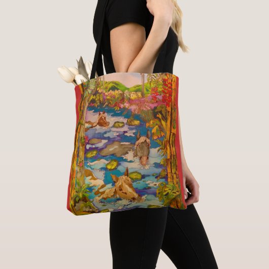 De rivier zwemmen tote bag (Dichtbij)