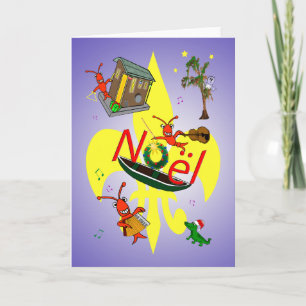 De Rivierkreeften en Fleur DE Lys Christmas van Feestdagen Kaart