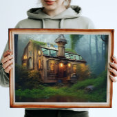 De rivierworkshop | Steampunk digitale kunst Poster