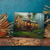 De rivierworkshop | Steampunk Tabletop Plaque Fotoplaat (Zijkant)