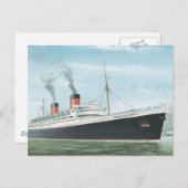 De RMS Queen Elizabeth Sailing Briefkaart (Voorkant / Achterkant)