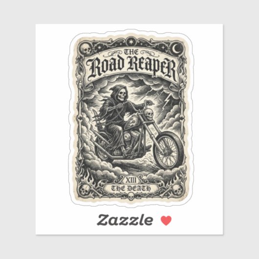 De Road Reaper Death Tarot Decal Sticker (Vel)